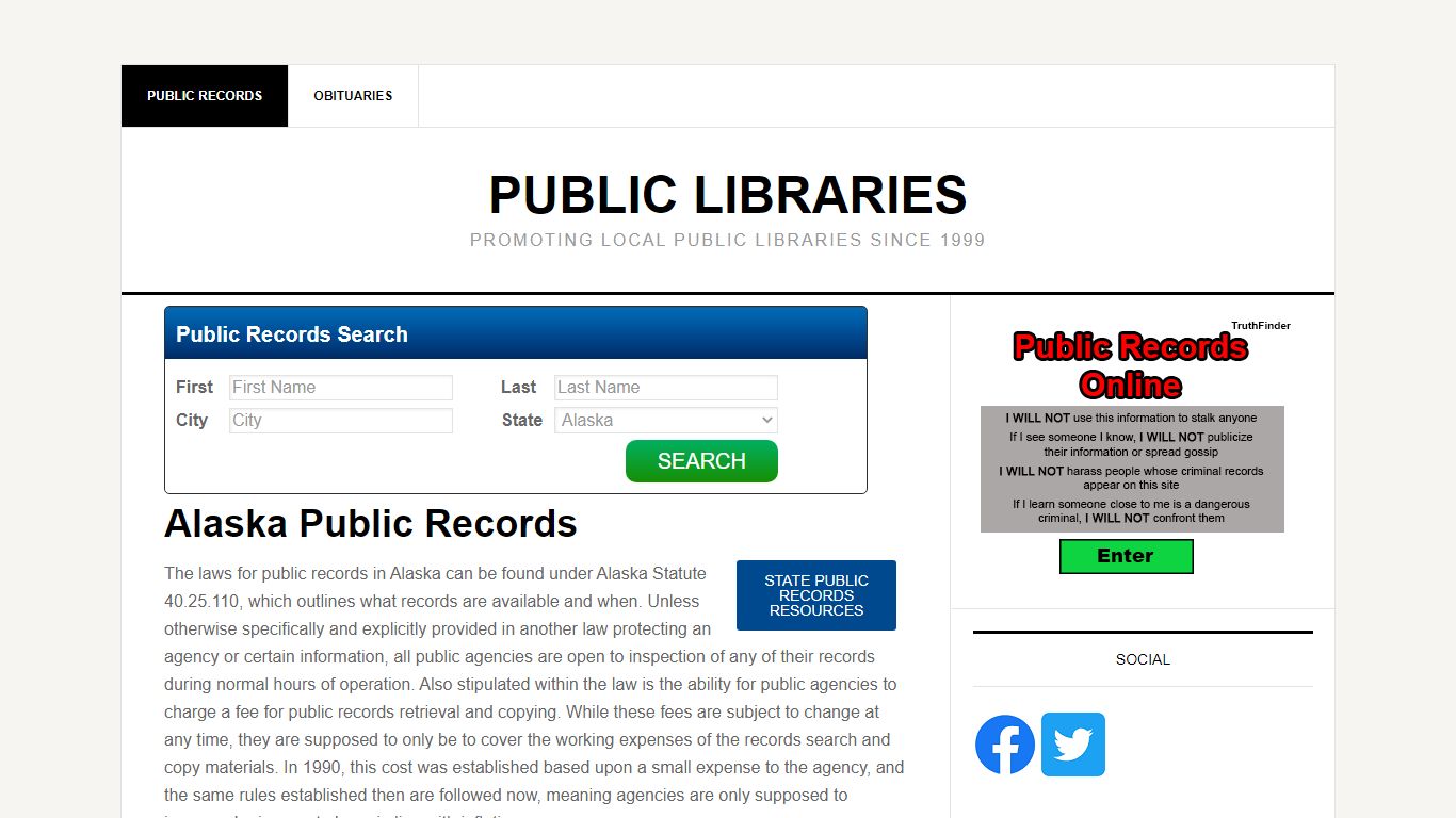 Alaska Public Records - Public Libraries